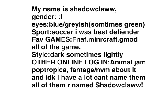 ABOUT MEH! some about me / :C