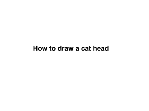how to draw a cat head (bad) 