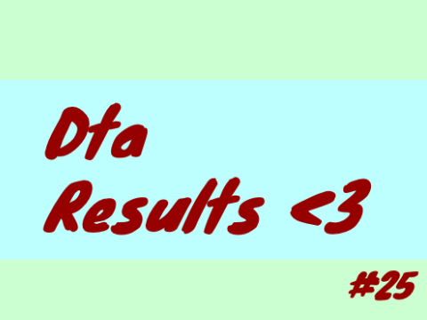 ✦❘༻ DTA Results ! ·:·.✧ #25 ༺❘✦