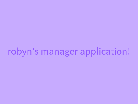 Manager Application! (Gaehive 2023)