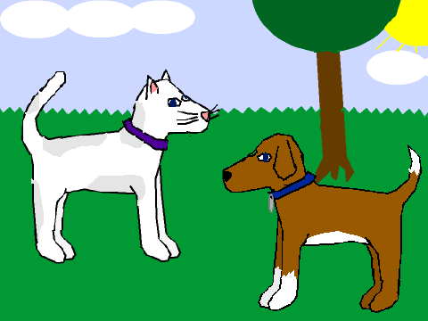 Dog + Cat Coloring **NOT A CONTEST** Entry