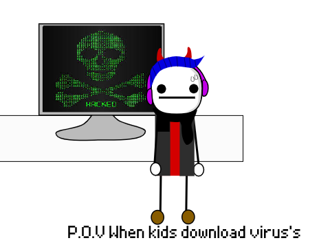 P.O.V When Kids Download Viruses #All #Animation