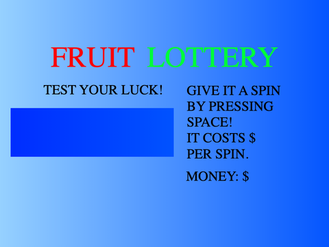 Fruit Lottery - 4 in a row