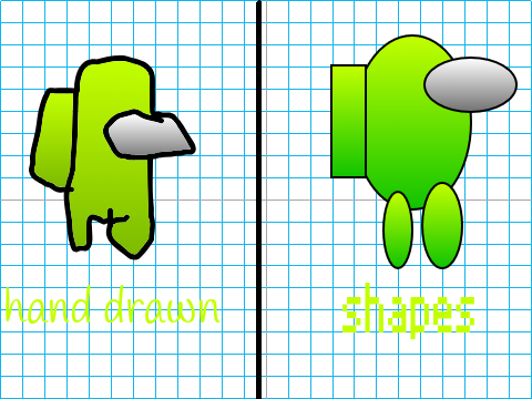 shapes vs hand drawn which is better 