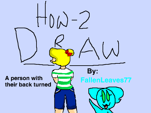 How-2 draw: A person with their back turned 