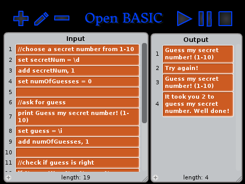 Open BASIC Programming Language