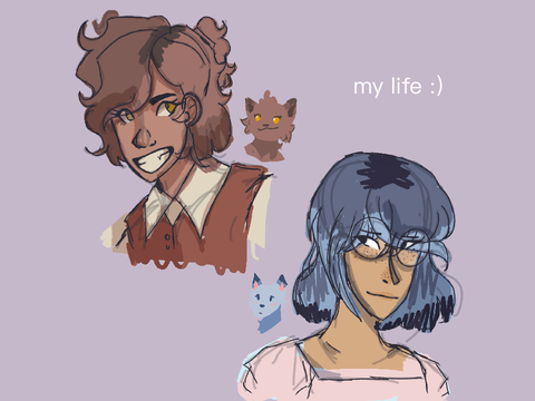 human-ified obsidian gals + a little me update 