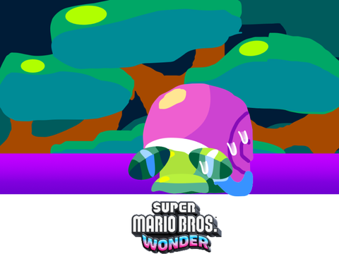 (Super Mario Wonder) snail enemy Vector