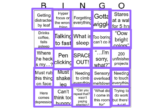 ADHD Bingo remix