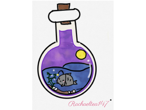 Potion bottle ( midnight ocean)