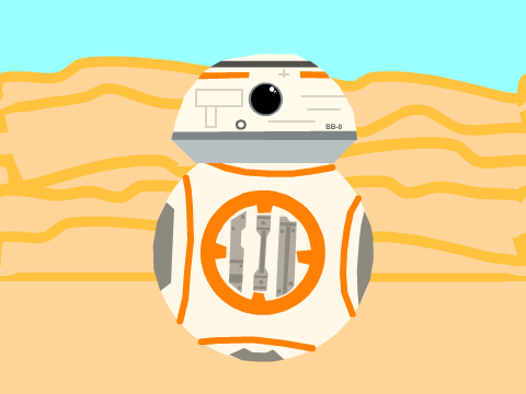 BB-8 droid Vector W/ Scrolling