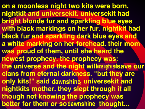 prologue of the universe and the night