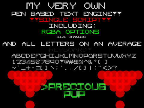 Pen based Text Engine
