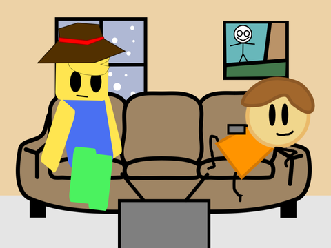 Woom watches tv.