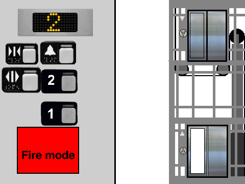 Elevator simulator TyssenKrupp hydrauluc.