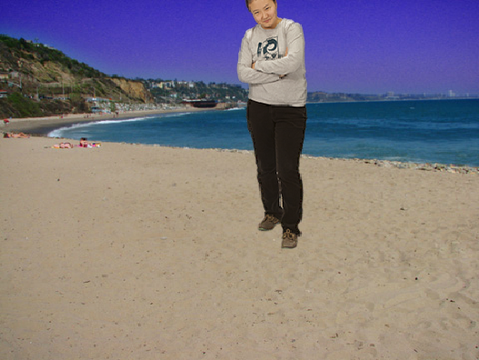 anany at the beach
