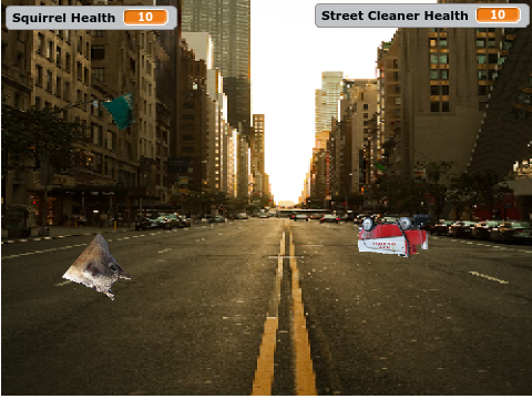 Squirrel vs. Street Cleaner