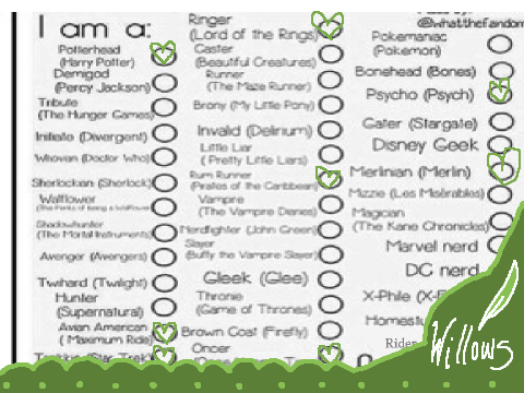 ∫∫ SHARE YOUR FANDOMS ∫∫ -Willows-