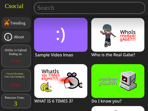 Csocial - A Video Hosting Platform.