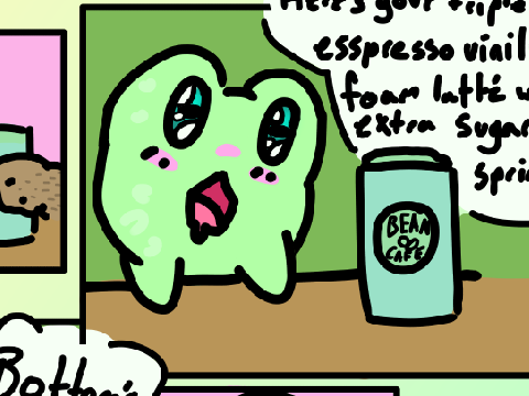Froggie Tries Coffee!!