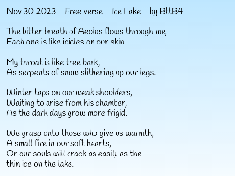 Poetry - Ice Lake