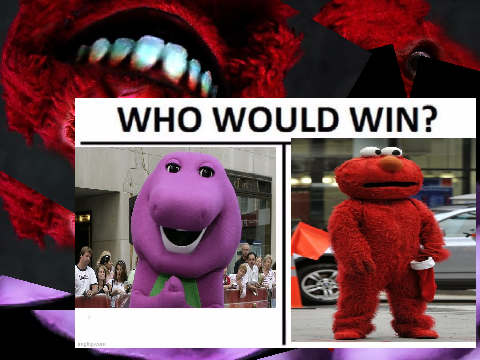 Barney vs elmo