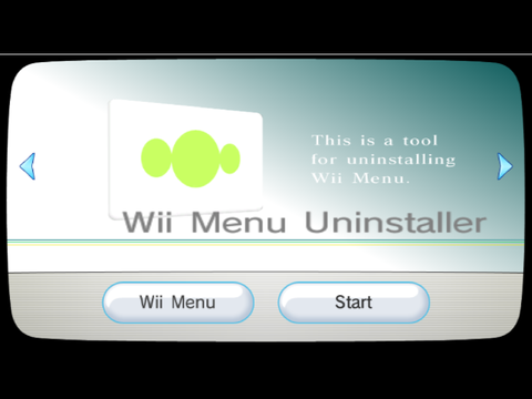 This is a tool for uninstalling Wii Menu.