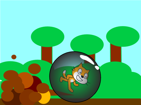 poor scratch cat in a spinning ball :(