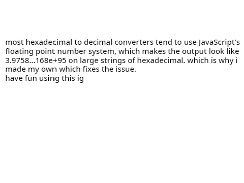 Hex to decimal