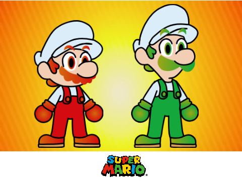 Mario Brothers Vectors (Cooler Fire Formes )