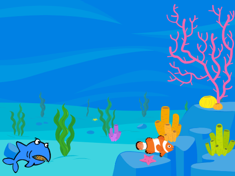 Fish And Shark Chasing Game