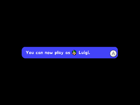 You can now play as Luigi.