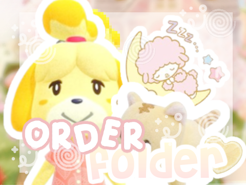(ㅅ´ ˘ `)  order folder ୨୧
