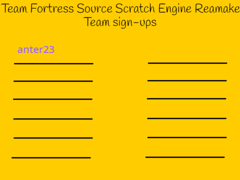 Team fortress Source Scratch Engine team signups remix