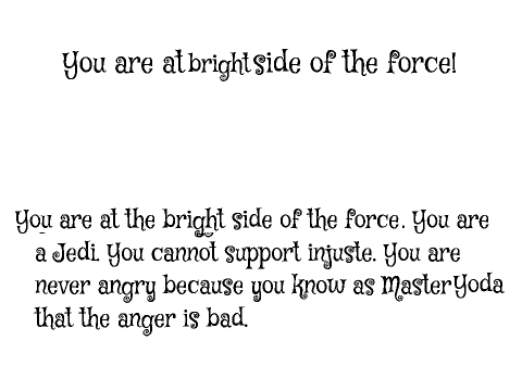 Star Wars Test (dark or bright side)