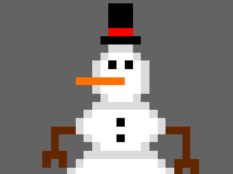 Frosty The Snowman (pixelated)