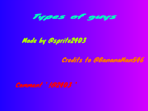 types of guys
