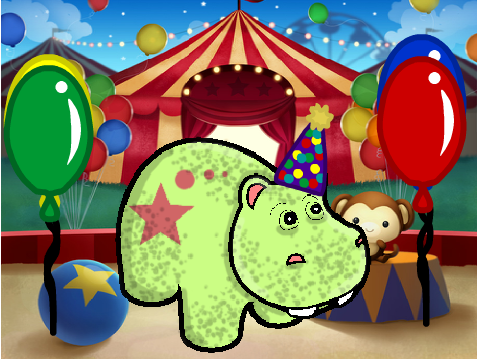 Design a cute birthday hippo contest OPEN remix