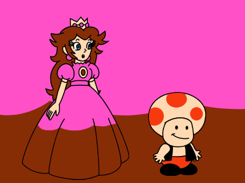 Classic Peach & Toad Vector 