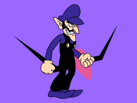 Classic Waluigi vector 