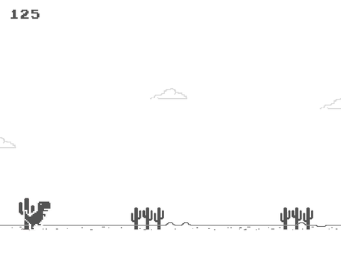 Hacked mobile Dinosaur Game! 