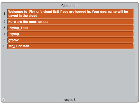 Cloud List