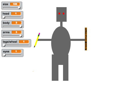ROBOT on the phone animation + design your own robot