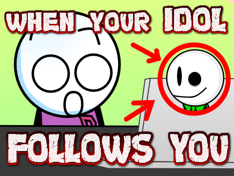 When Your Idol FOLLOWS You!! #animations #art #trending #stories #all remix