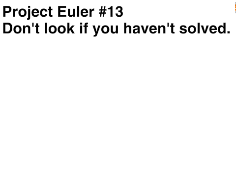 Project Euler #13