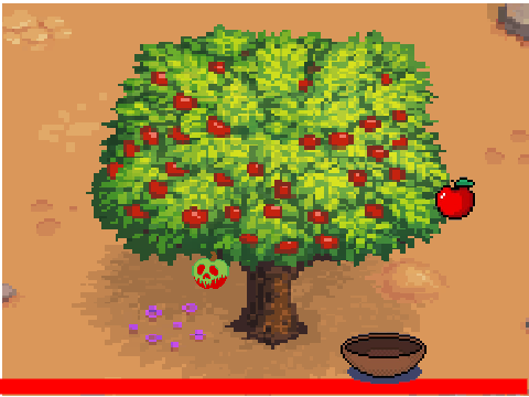 catching apples