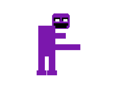 "It's been so long" but purple guy gets pixelated over time