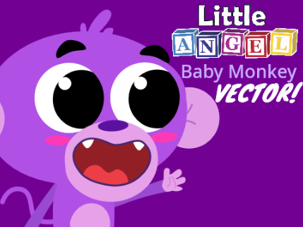 Little Angel 2D - Baby Monkey Vector