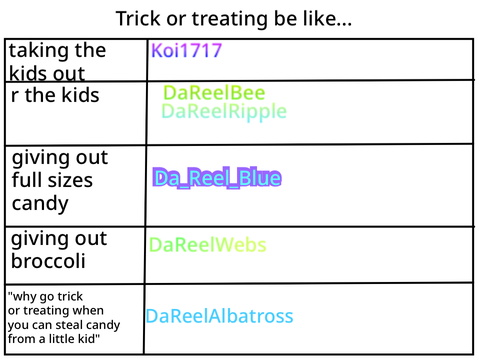 Trick or treating be like... remix remix remix remix remix