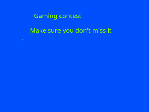 Game contest. (open)